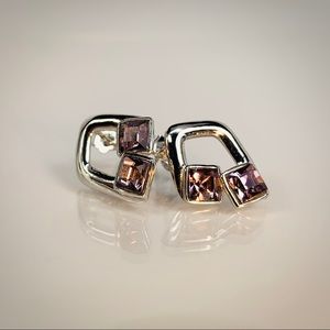 925 Sterling Silver Purple Stone